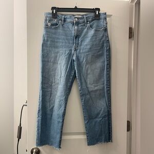 Madewell Light Blue Cropped Ankle straight Jeans